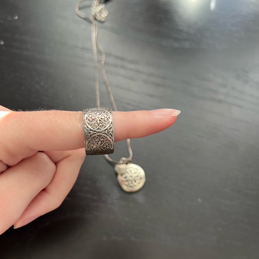 Brighton Silver Filigree Necklace and Ring Set - Picture 2 of 4
